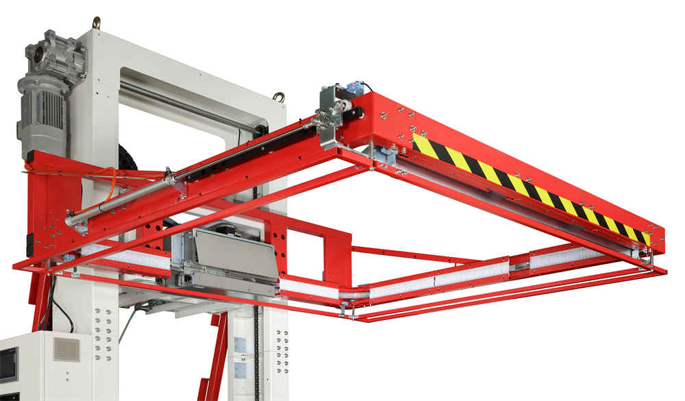 Automatische horizontale Umreifungsmaschine. Horizontale Umreifungsmaschine