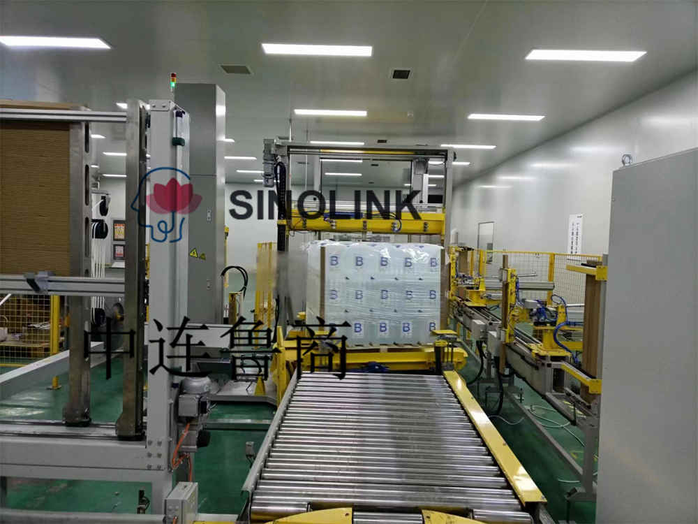 Vollautomatische Online-Eckpalettenverpackungsmaschine von Lenthen