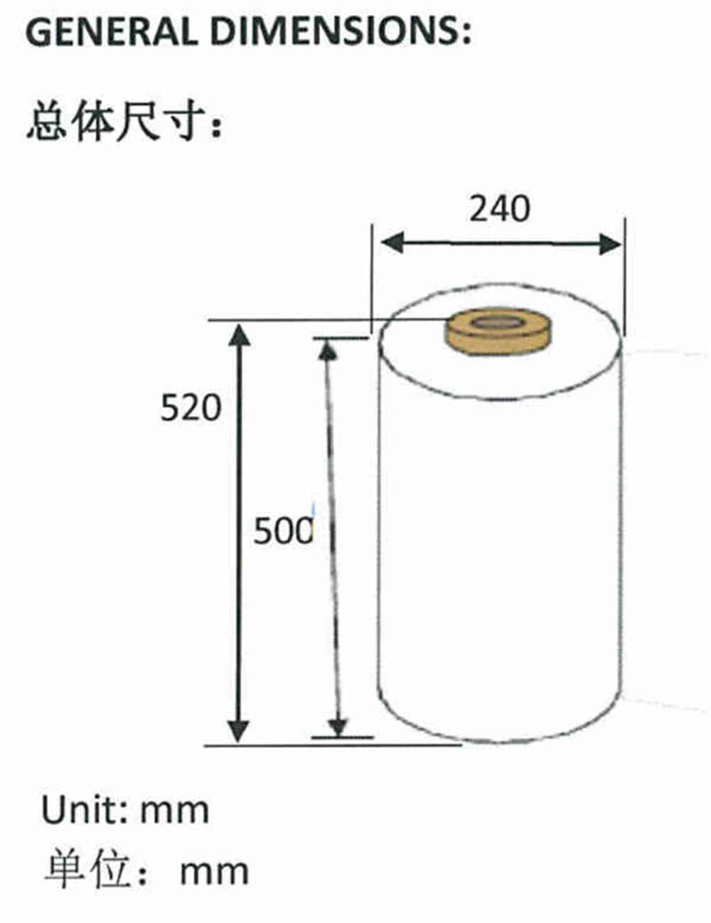 15 kg Maschinengebrauch PE-Kunststoffverpackungsfolie 15kg Machine Use PE Plastic Wrapping Film